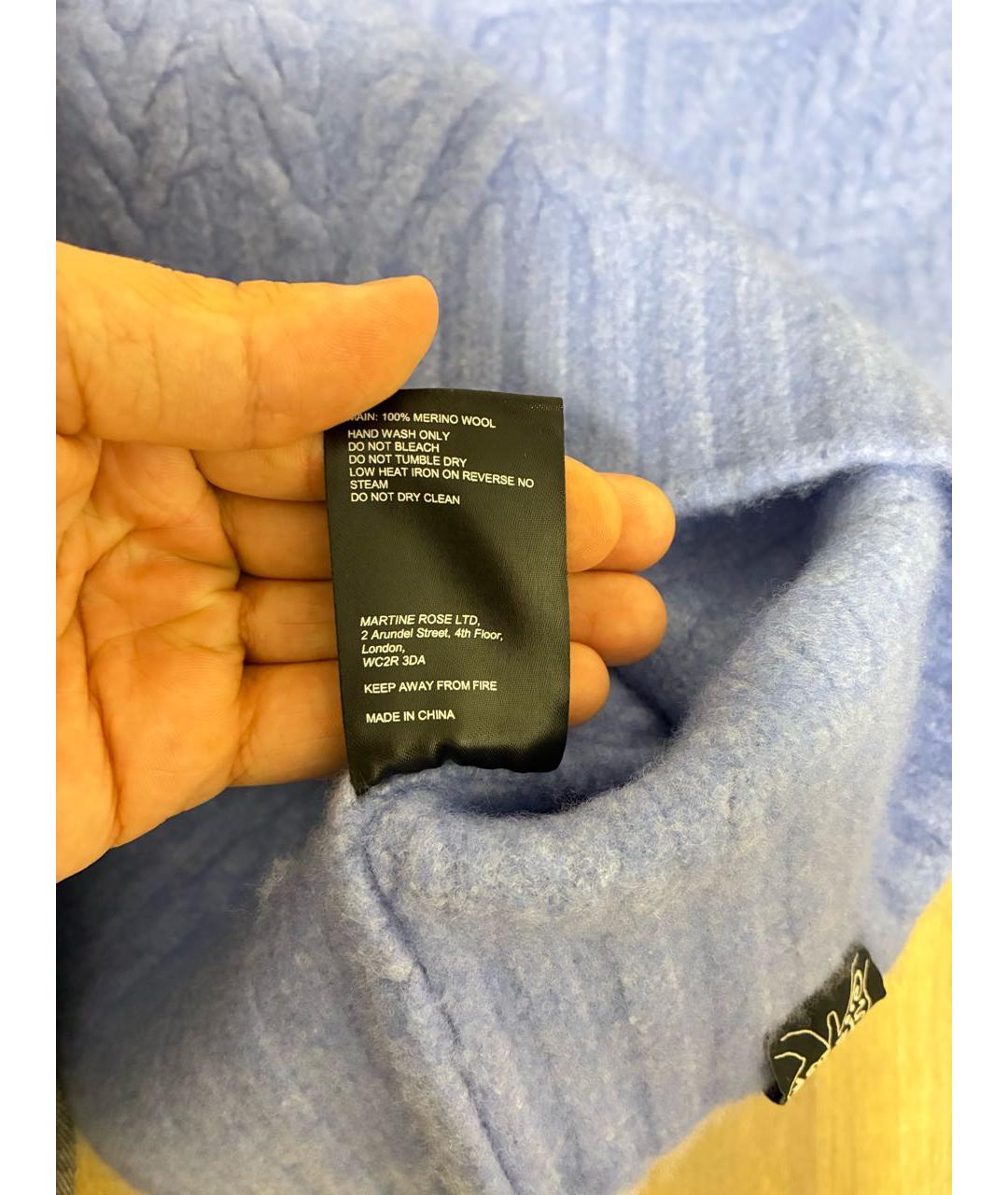 MARTINE ROSE Синяя шерстяная жилетка, фото 6