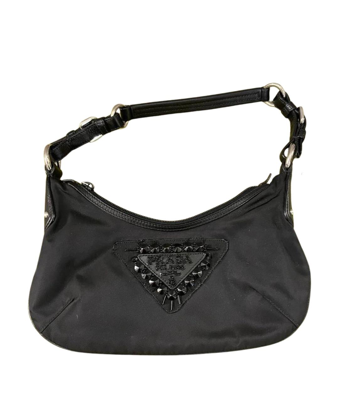 PRADA Черная тканевая сумка тоут, фото 1