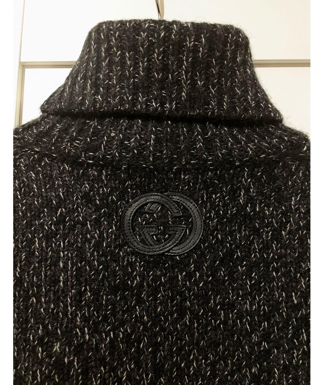 GUCCI Черный шерстяной джемпер / свитер, фото 3
