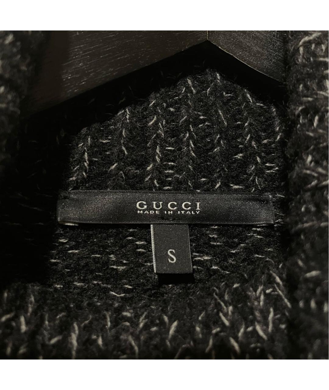 GUCCI Черный шерстяной джемпер / свитер, фото 4