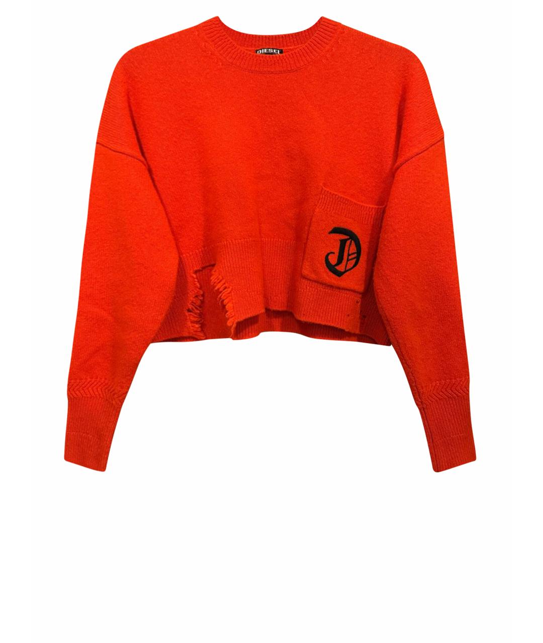 DIESEL Красный шерстяной джемпер / свитер, фото 1
