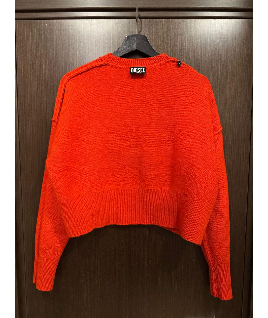 DIESEL Красный шерстяной джемпер / свитер, фото 3