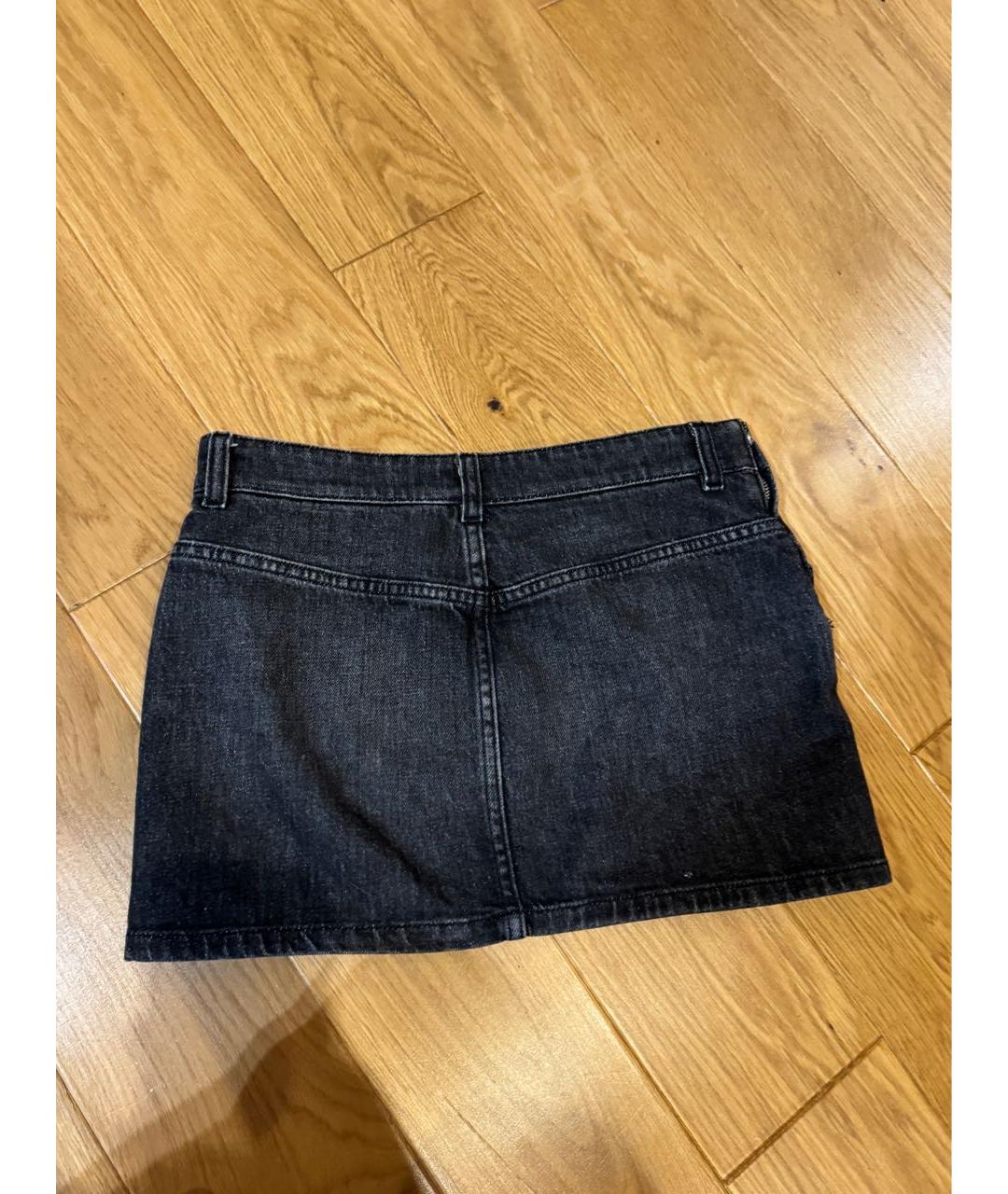 DIESEL Черная деним юбка мини, фото 2