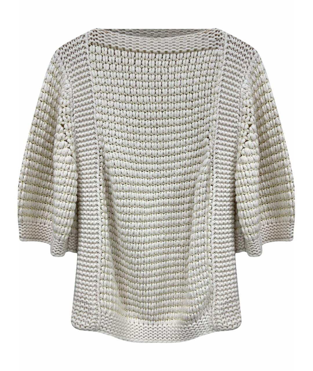 HERMES Белый кашемировый джемпер / свитер, фото 1