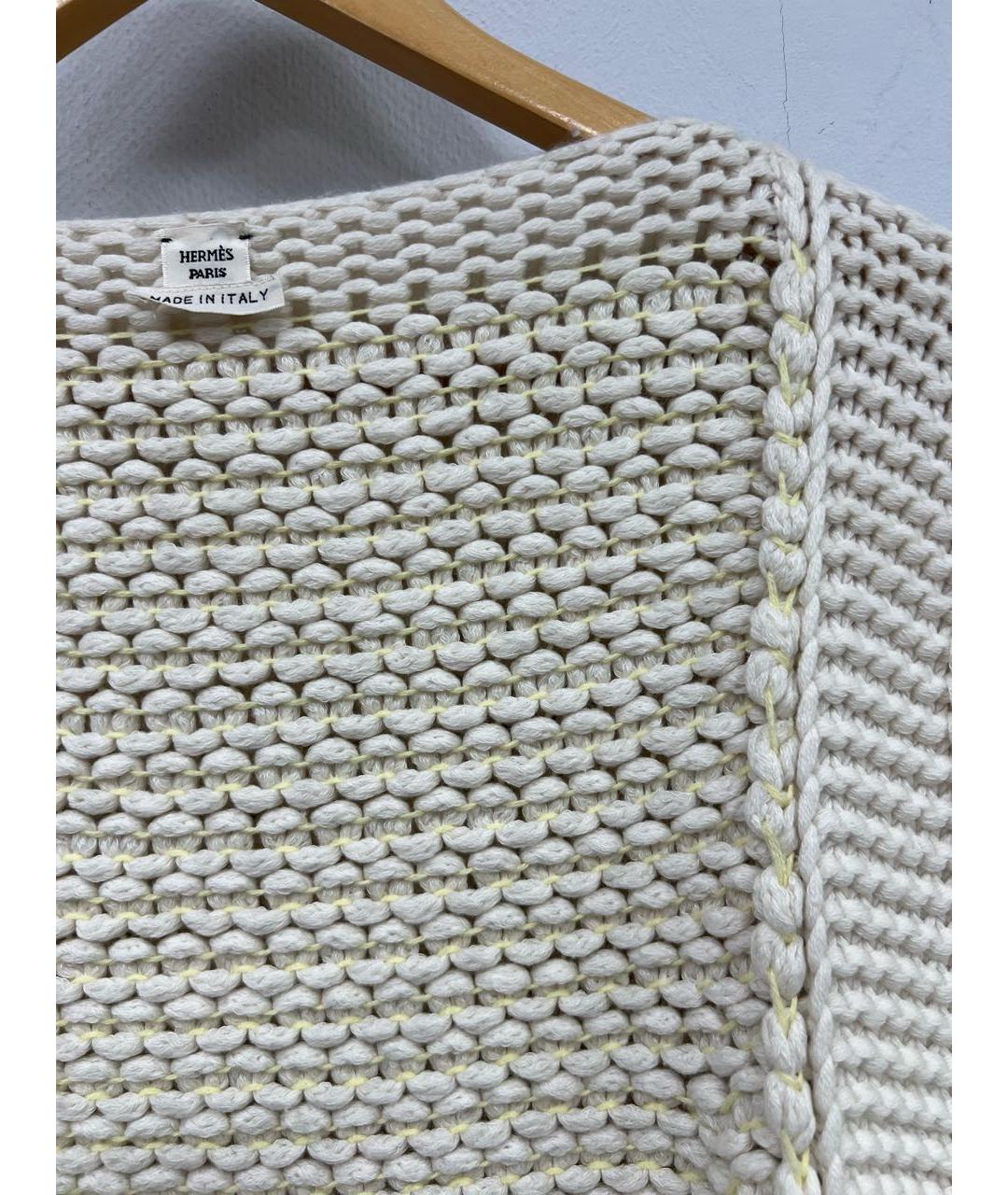 HERMES Белый кашемировый джемпер / свитер, фото 4