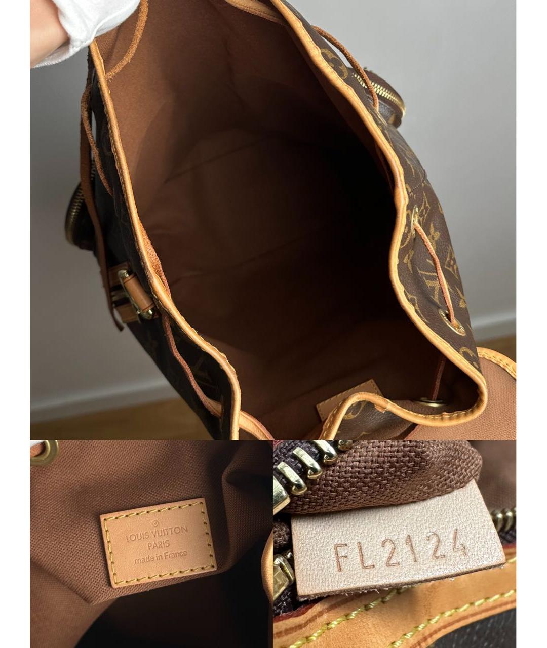 LOUIS VUITTON Коричневый рюкзак, фото 8