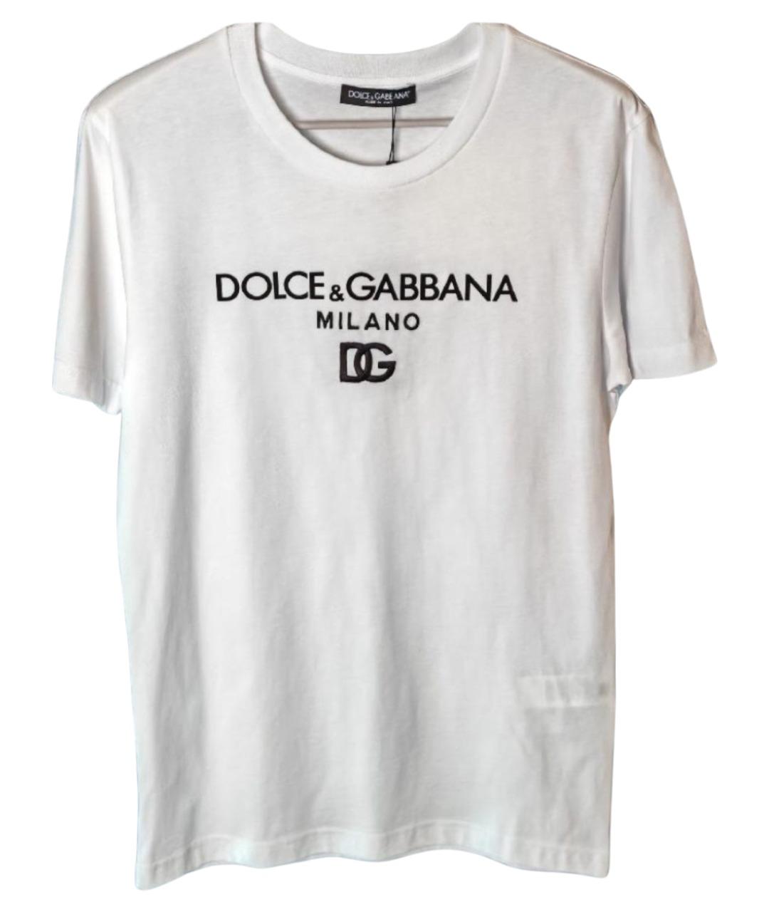 DOLCE&GABBANA Белая хлопковая футболка, фото 1
