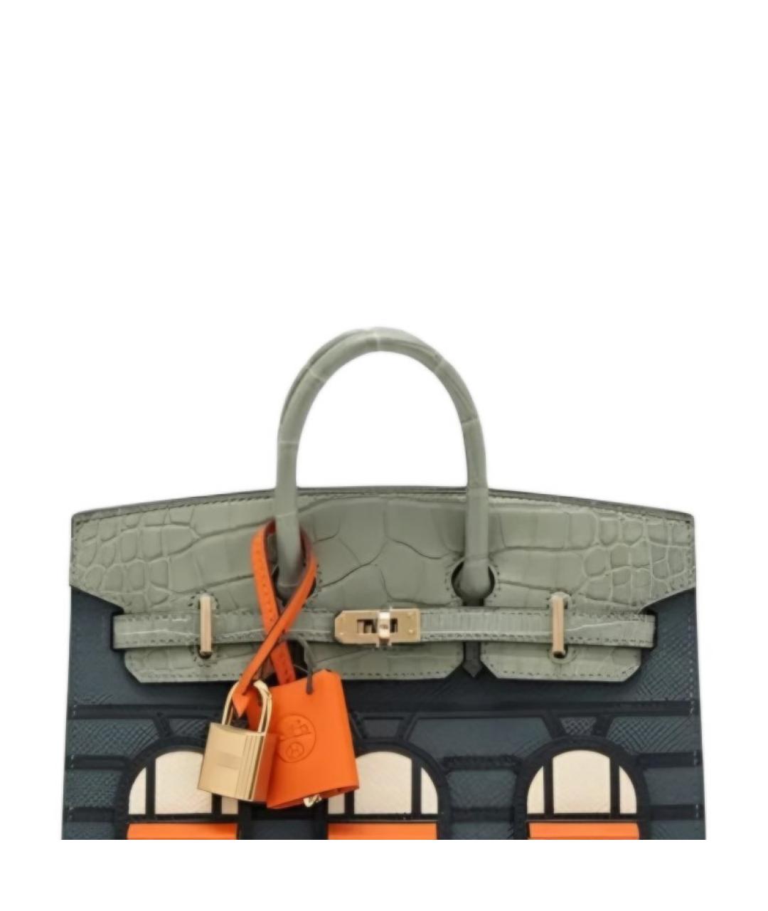 HERMES Черная кожаная сумка с короткими ручками, фото 2