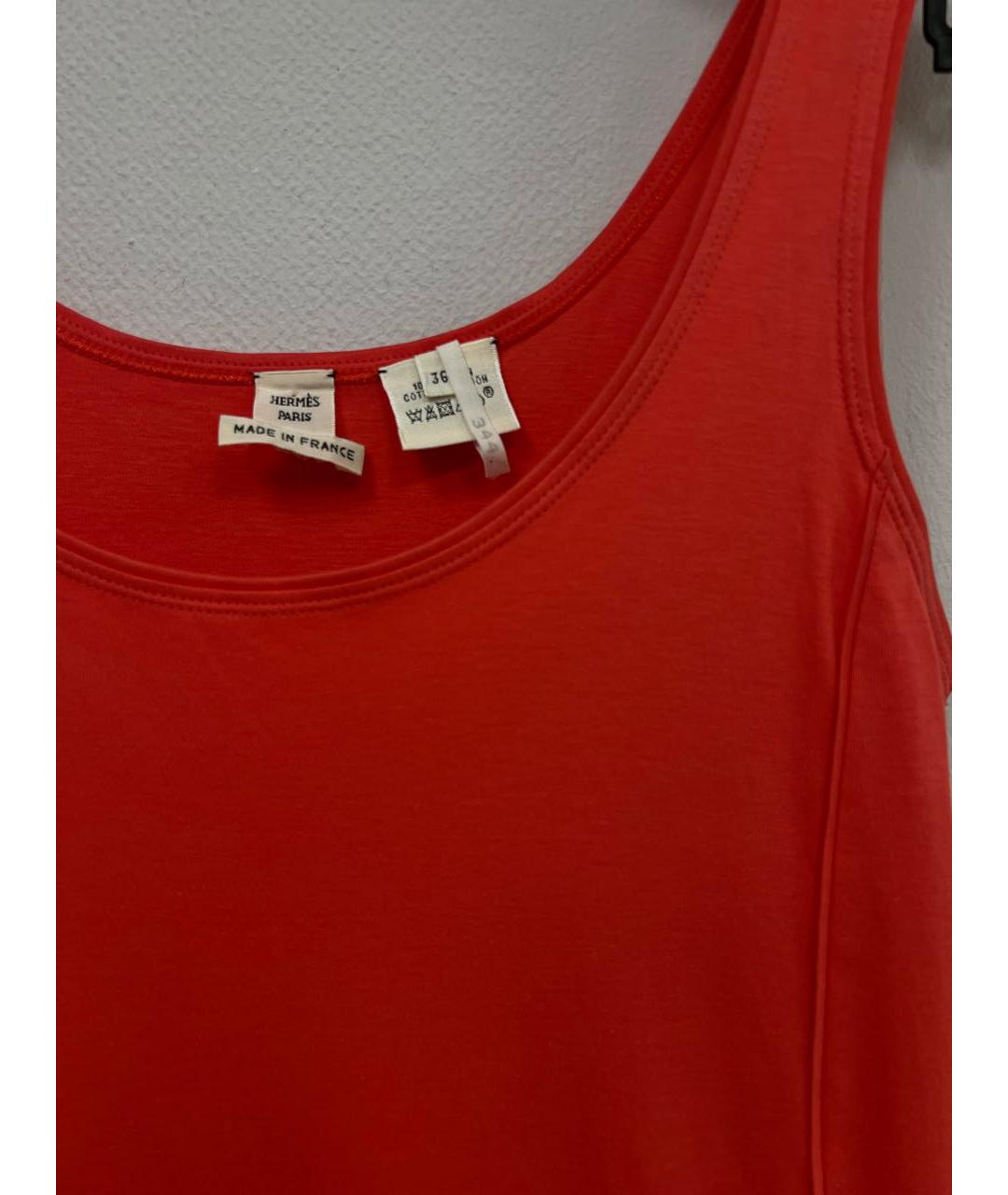 HERMES Коралловый хлопковый комбинезон, фото 3