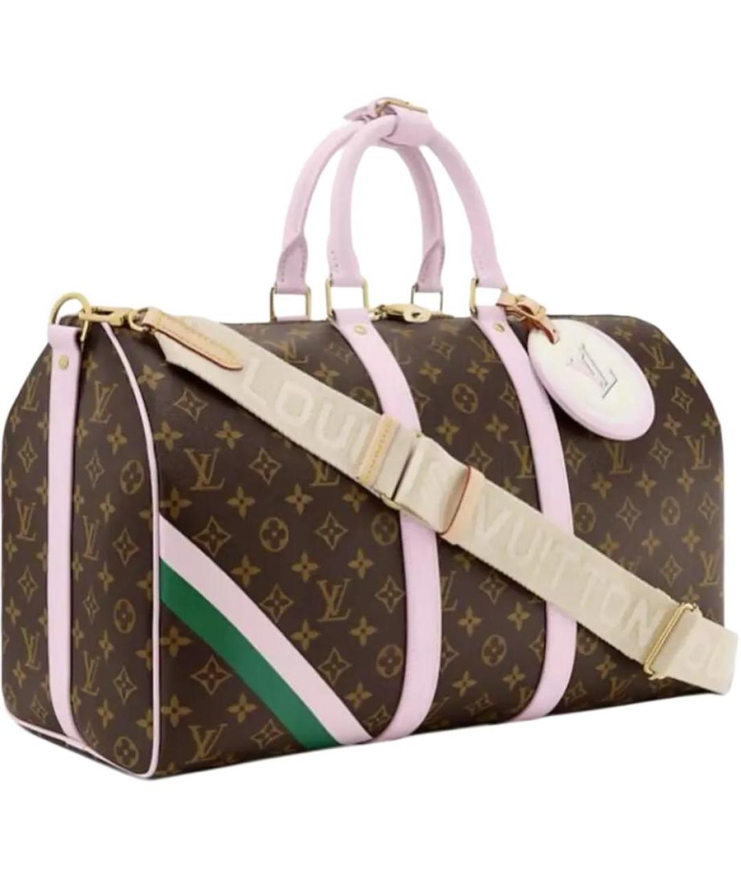 LOUIS VUITTON Коричневая кожаная дорожная/спортивная сумка, фото 2