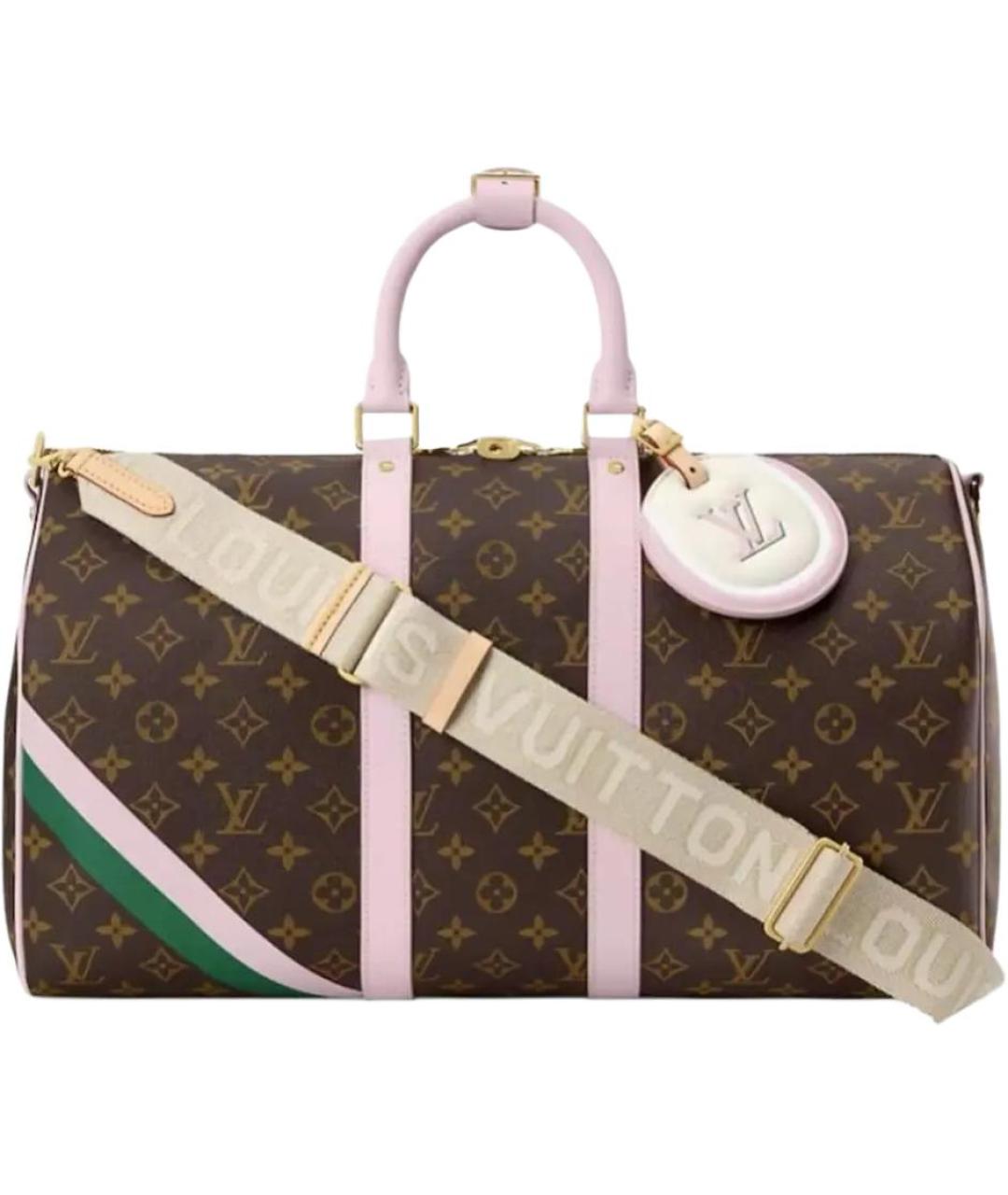 LOUIS VUITTON Коричневая кожаная дорожная/спортивная сумка, фото 1