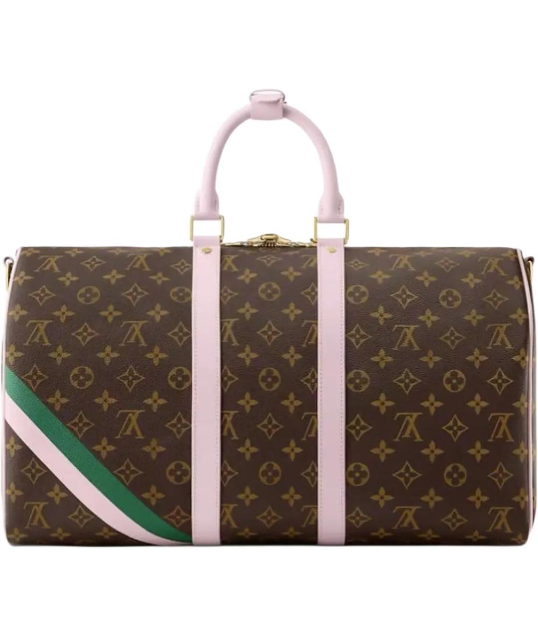 LOUIS VUITTON Коричневая кожаная дорожная/спортивная сумка, фото 3