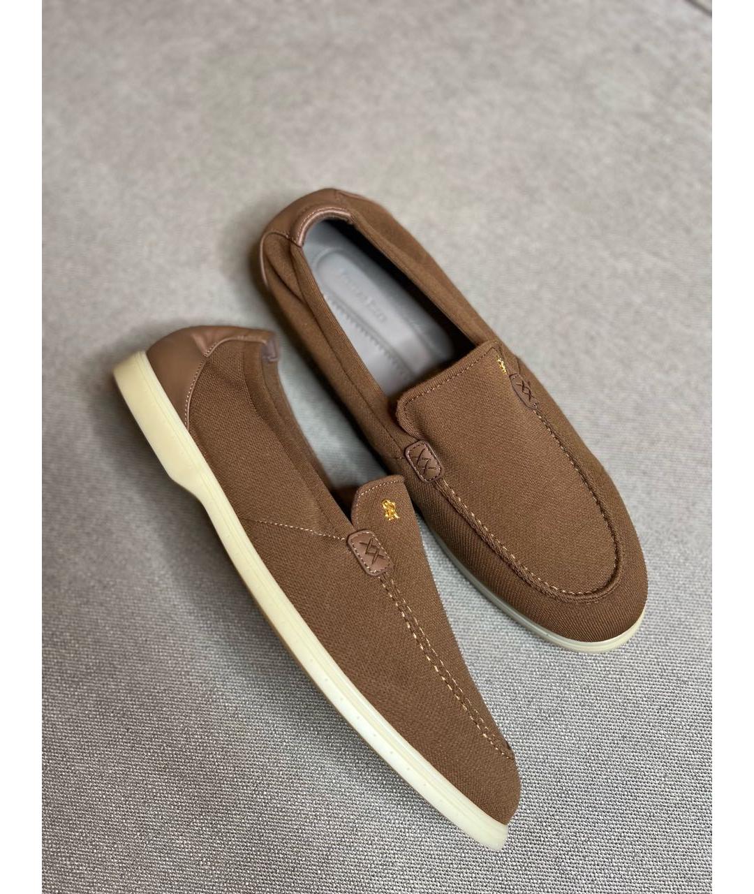 STEFANO RICCI Коричневые текстильные лоферы, фото 7