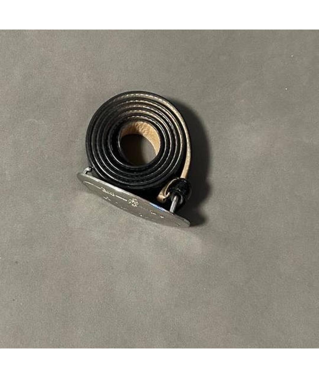 PRADA Черный ремень из лакированной кожи, фото 4