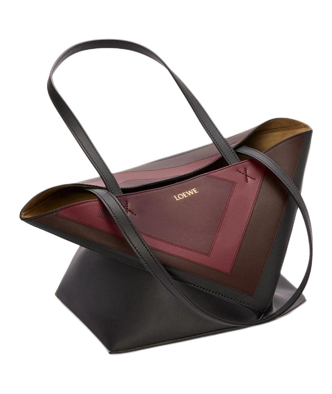 LOEWE Бордовая кожаная сумка через плечо, фото 3