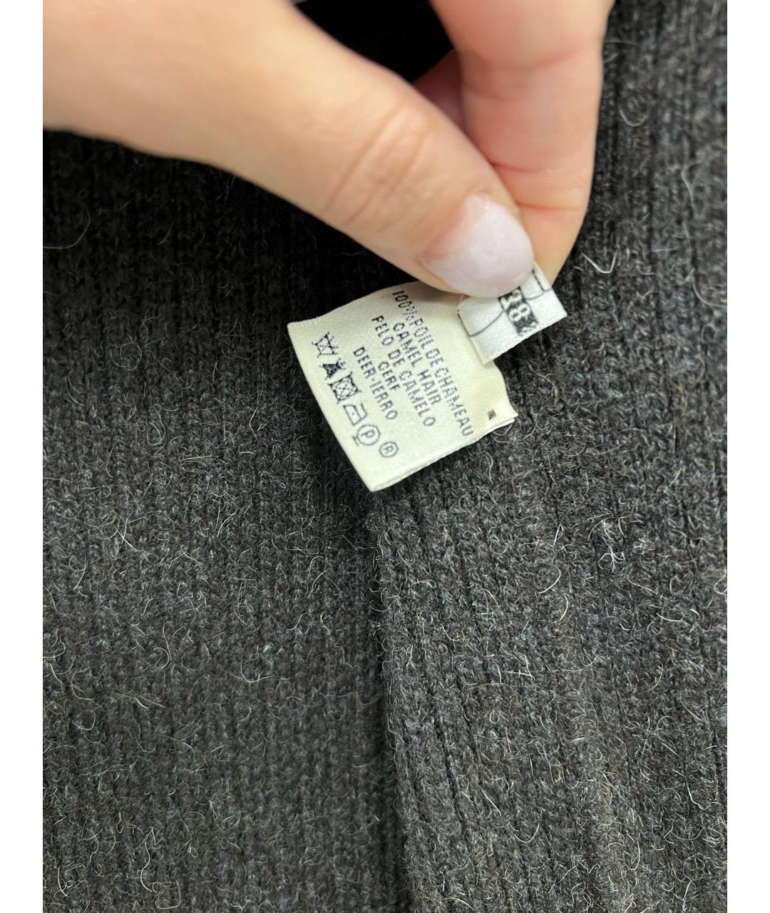 HERMES Коричневое шерстяное повседневное платье, фото 7