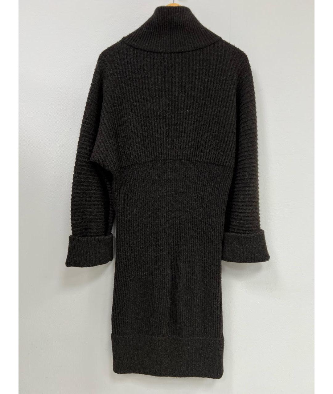 HERMES Коричневое шерстяное повседневное платье, фото 2