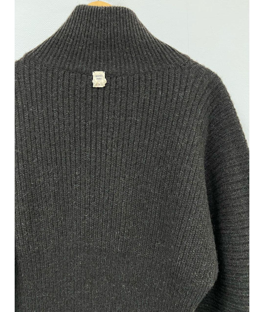 HERMES Коричневое шерстяное повседневное платье, фото 3