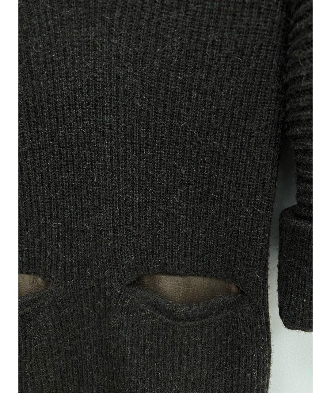 HERMES Коричневое шерстяное повседневное платье, фото 6