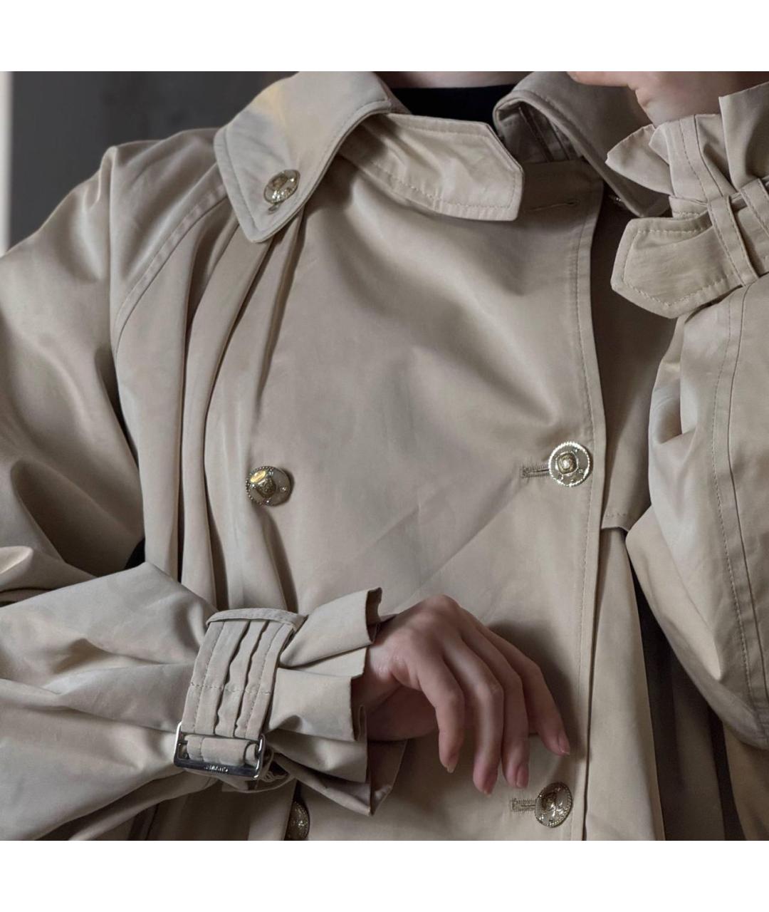 CHANEL Бежевый хлопковый тренч/плащ, фото 3