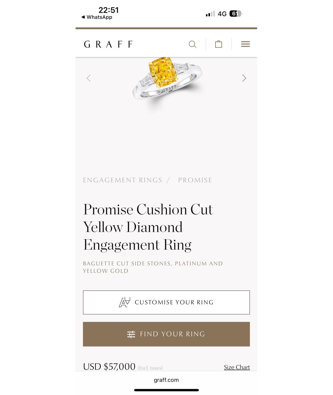 GRAFF Золотое кольцо из желтого золота, фото 7