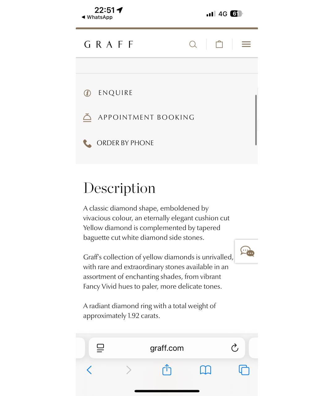 GRAFF Золотое кольцо из желтого золота, фото 8