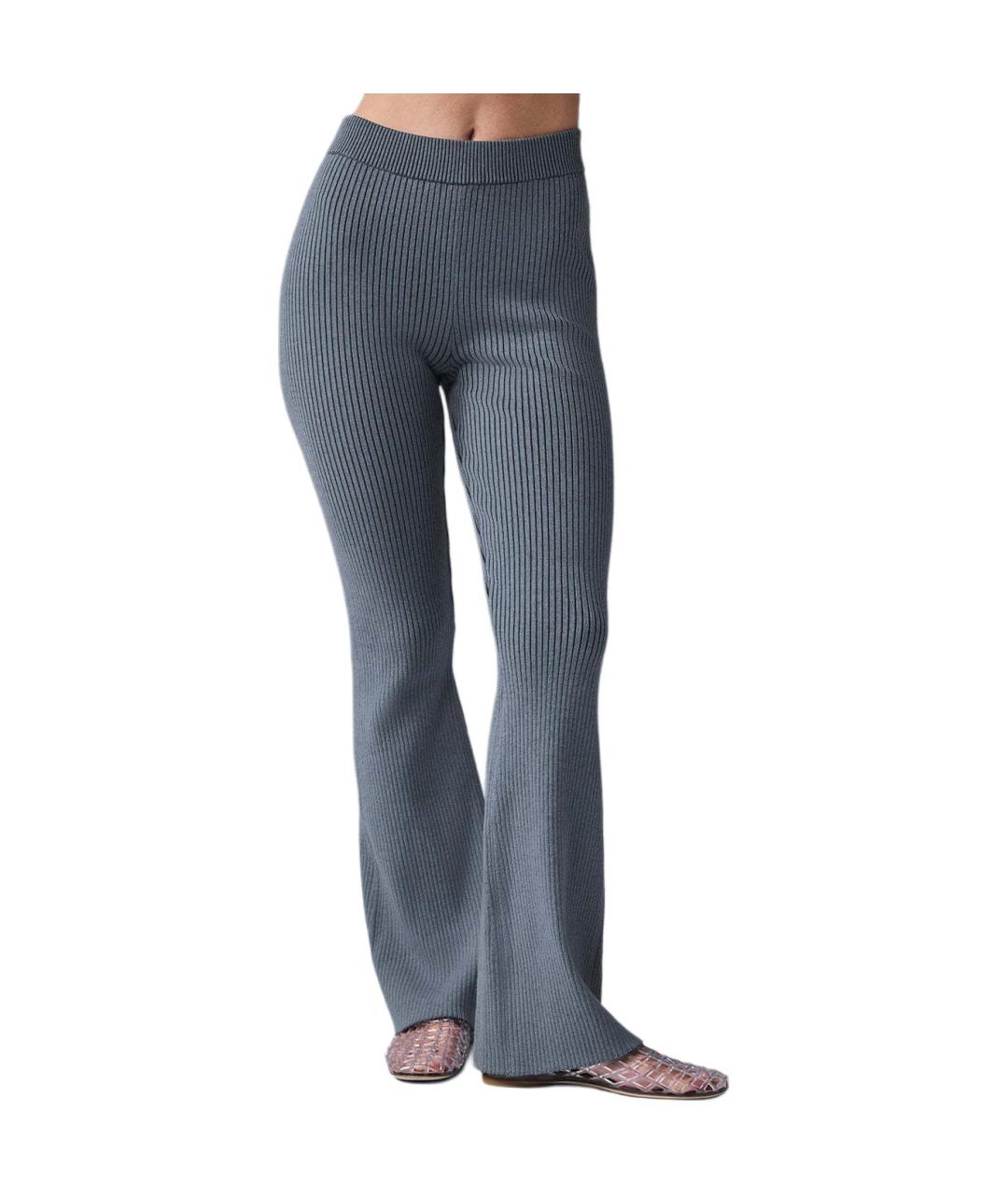 ALO YOGA Серые прямые брюки, фото 3