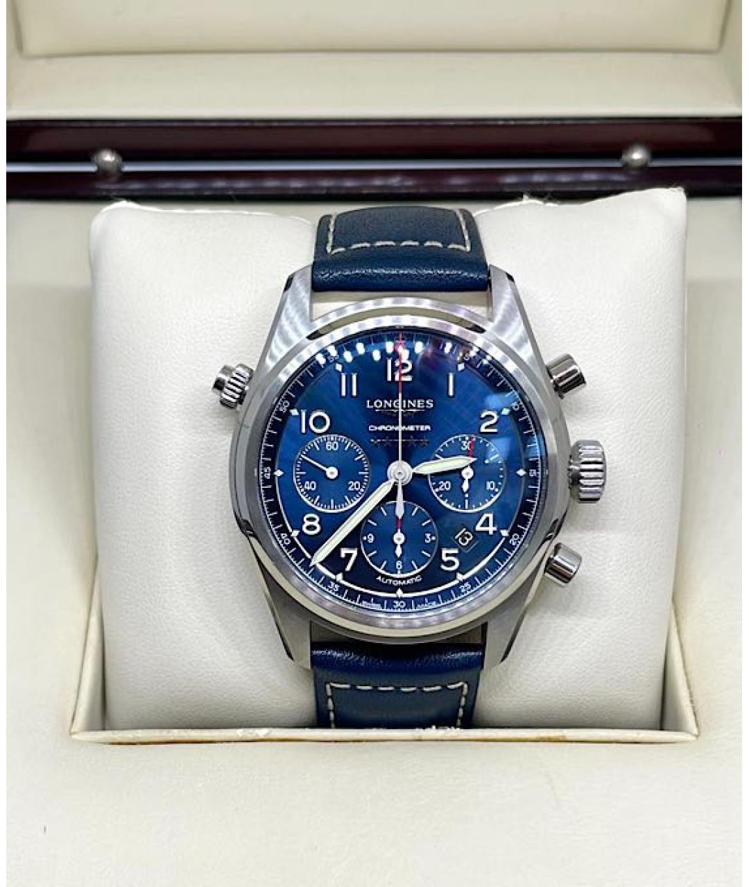 LONGINES Синие стальные часы, фото 6