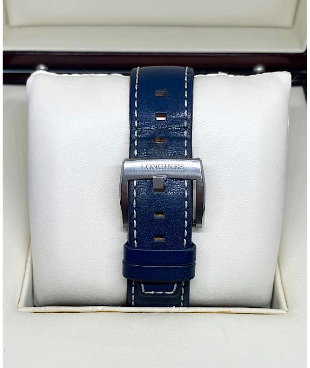 LONGINES Синие стальные часы, фото 3