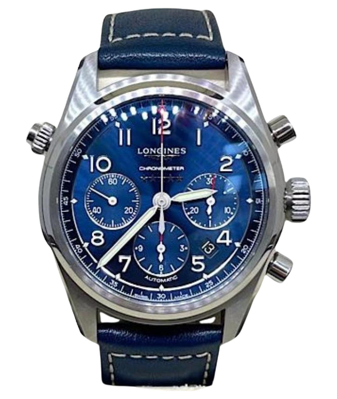 LONGINES Синие стальные часы, фото 1