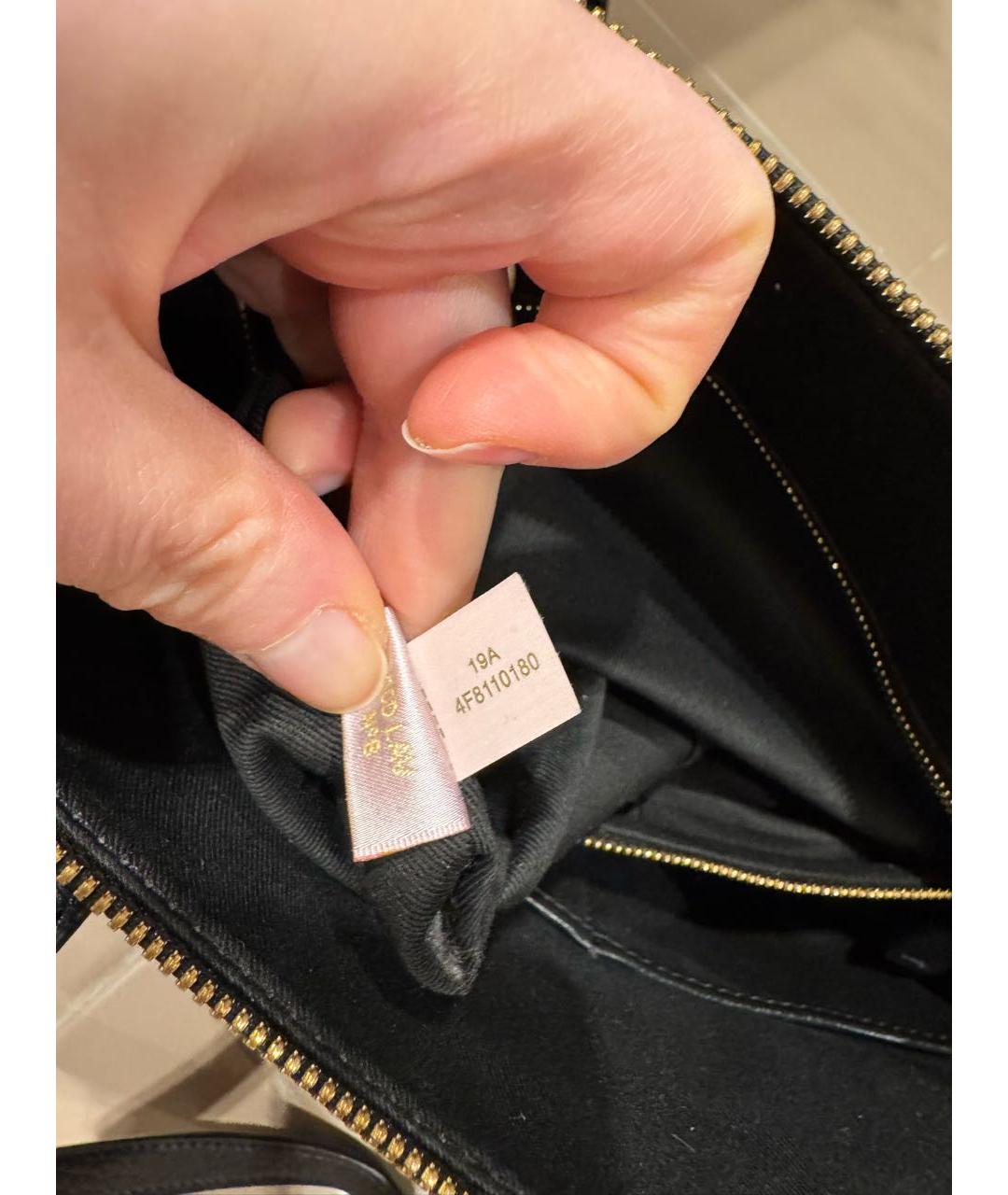 COCCINELLE Черная кожаная сумка тоут, фото 7