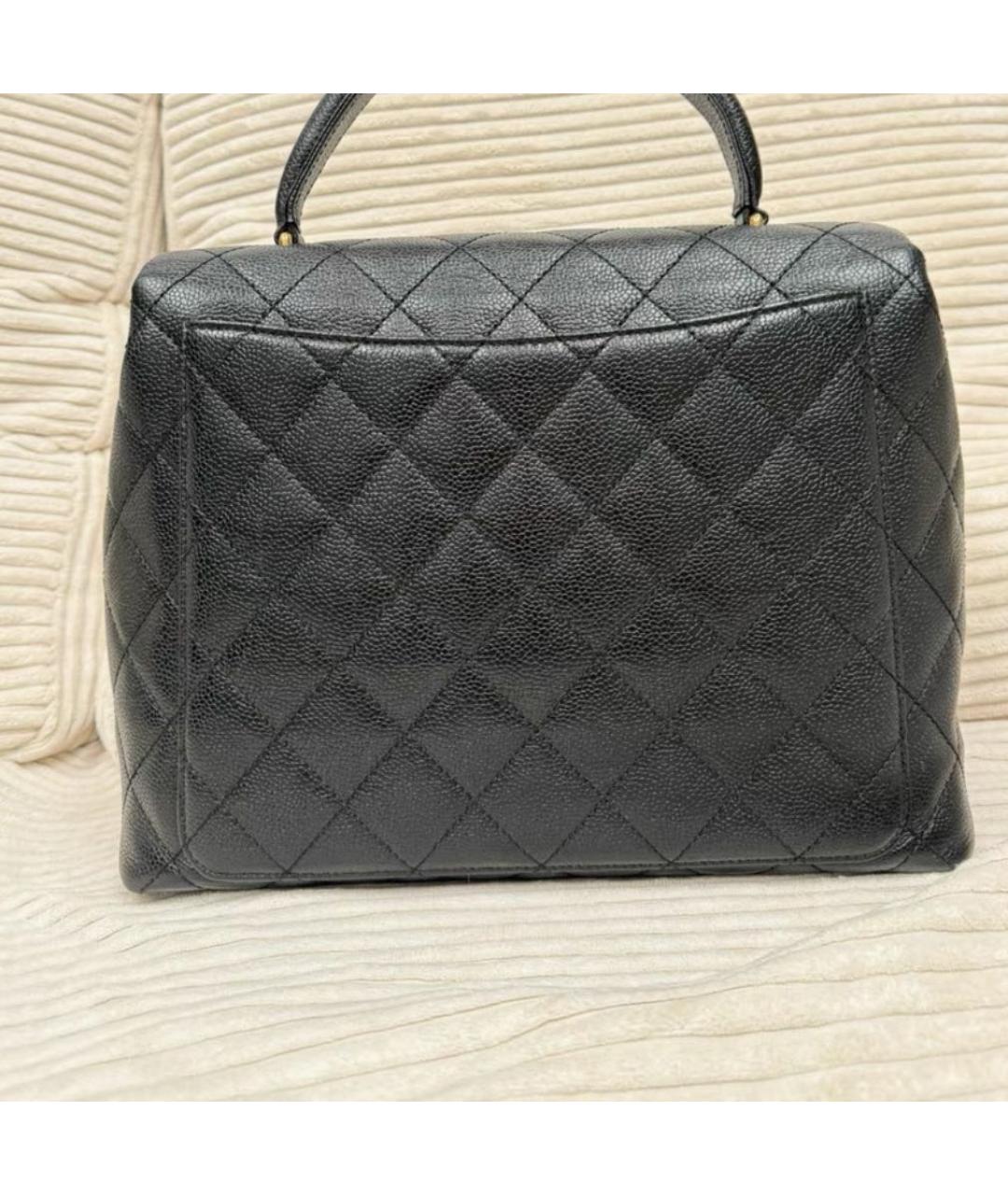 CHANEL Черная сумка с короткими ручками, фото 3