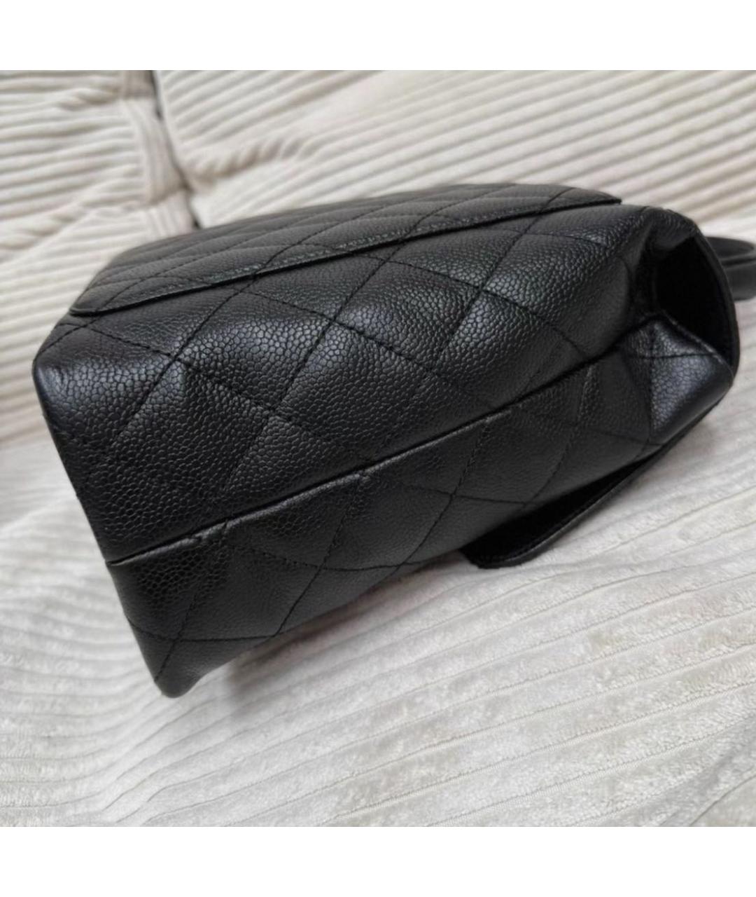 CHANEL Черная сумка с короткими ручками, фото 4