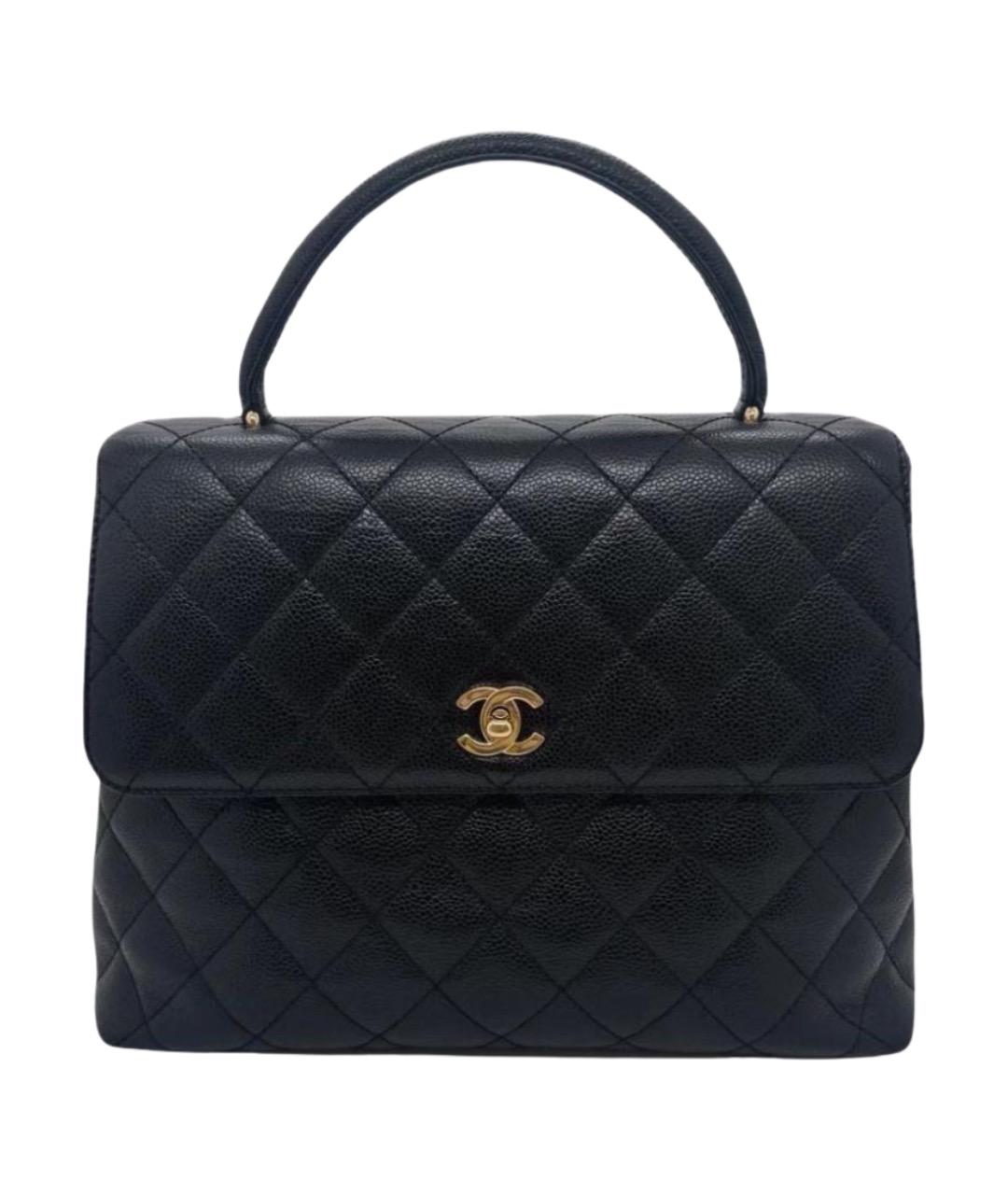 CHANEL Черная сумка с короткими ручками, фото 1
