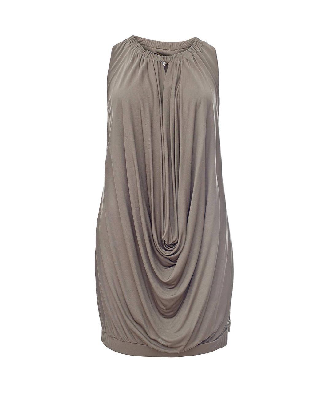 JO NO FUI Хаки вискозное коктейльное платье, фото 1
