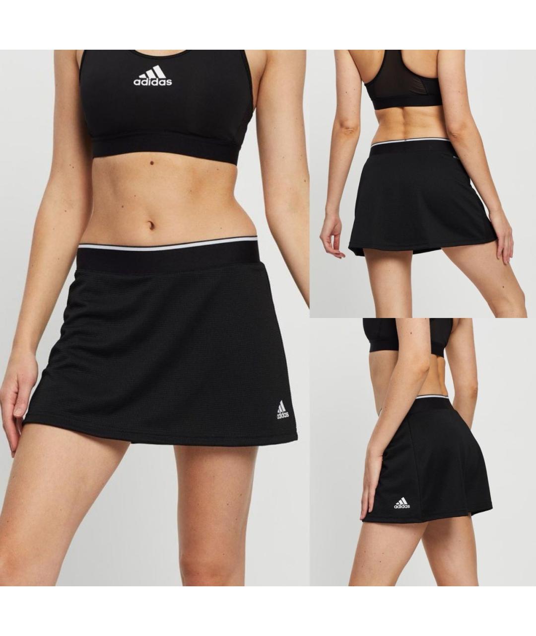 ADIDAS Черная полиэстеровая юбка мини, фото 8