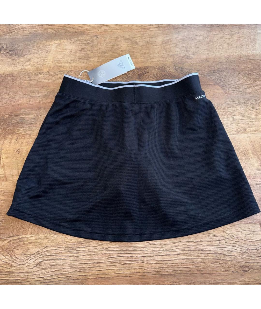 ADIDAS Черная полиэстеровая юбка мини, фото 2