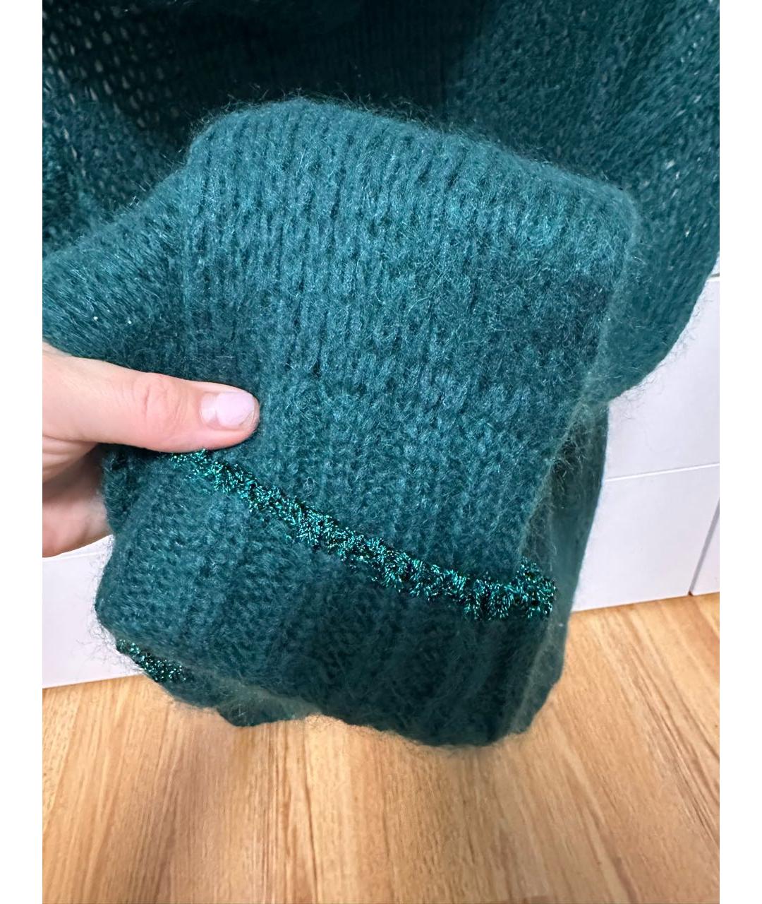 TWIN-SET Зеленый шерстяной джемпер / свитер, фото 3