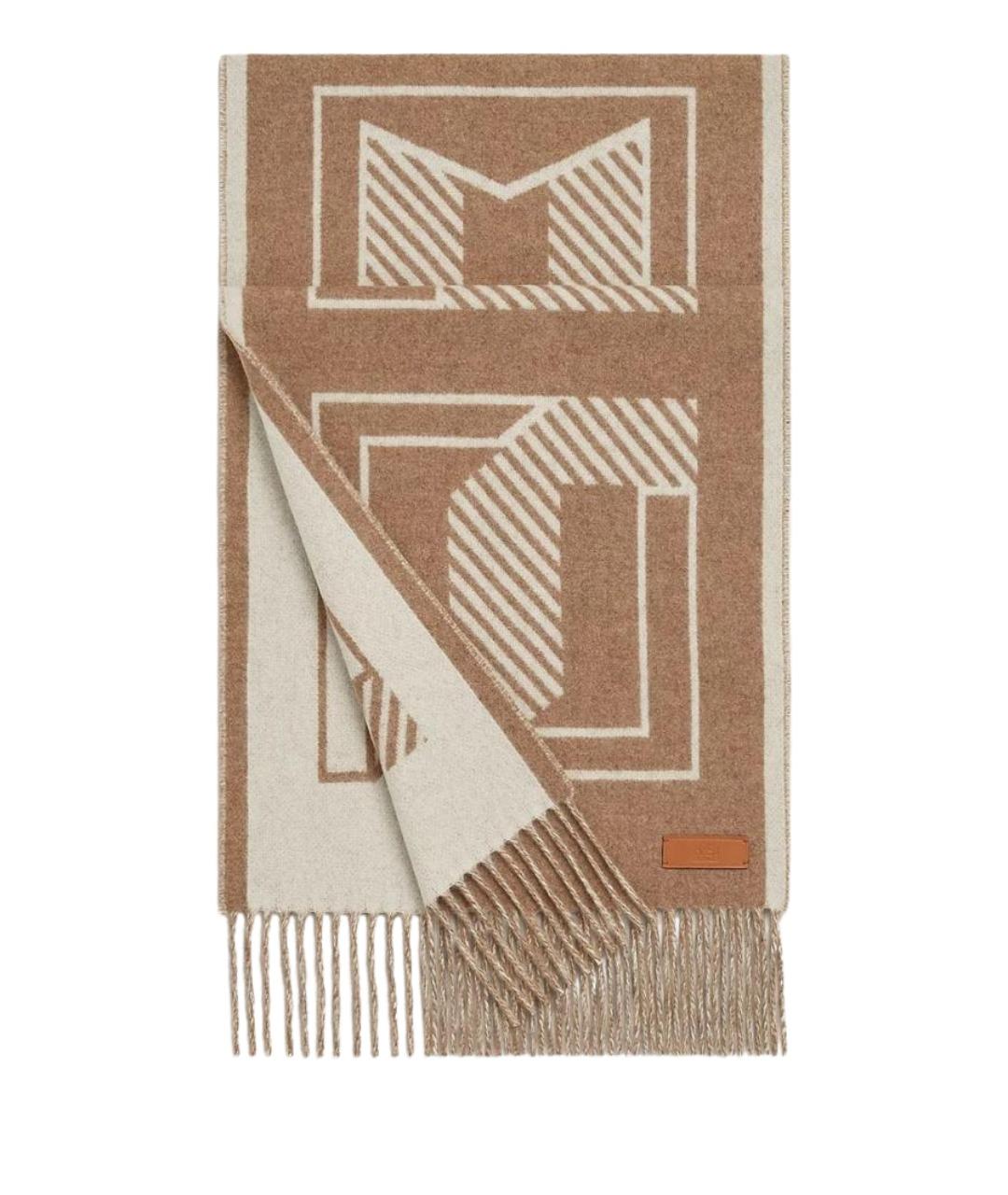 HERMES Бежевый кашемировый шарф, фото 1