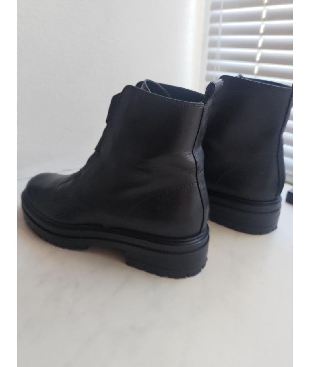 GIANVITO ROSSI Черные кожаные ботинки, фото 3