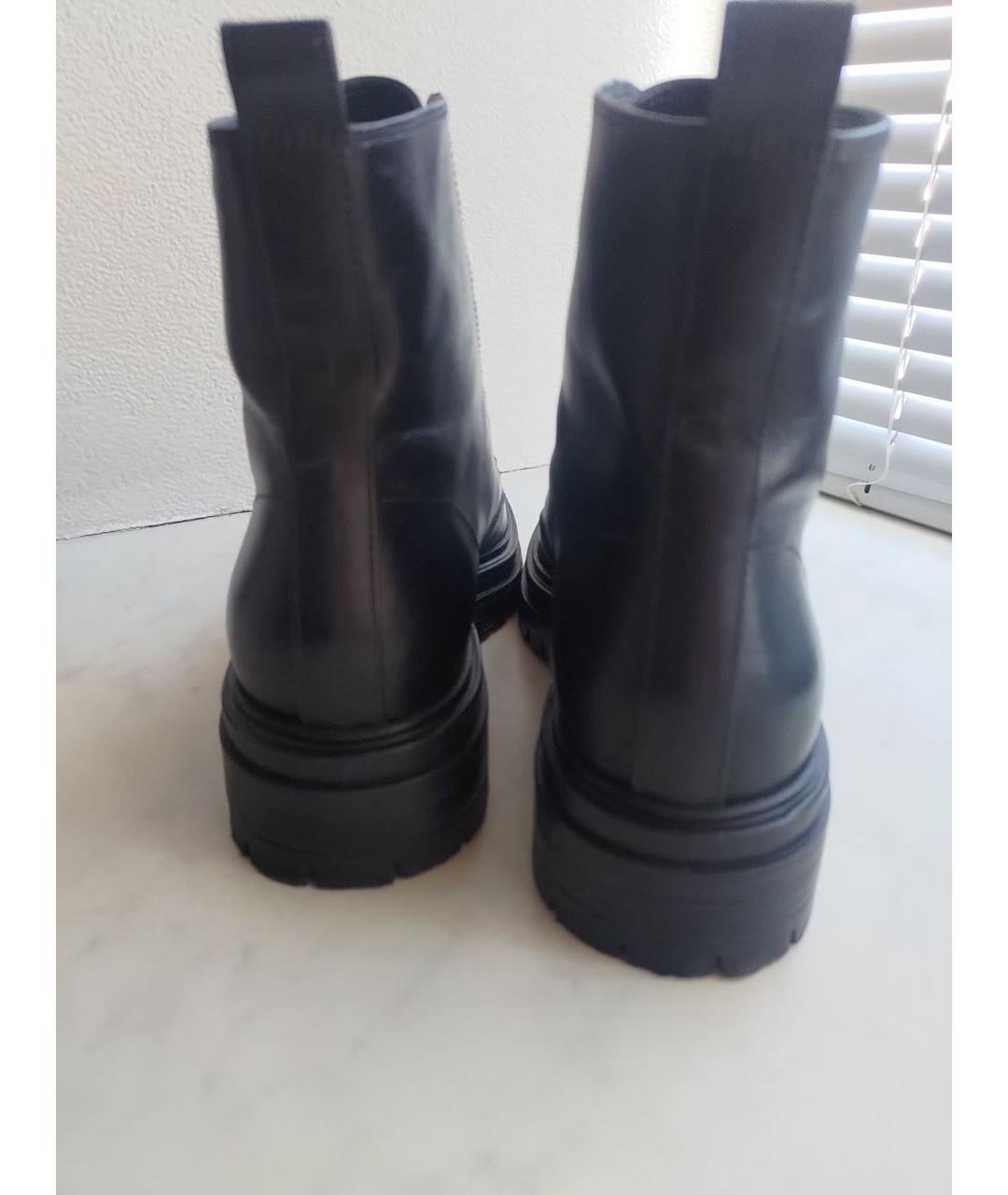 GIANVITO ROSSI Черные кожаные ботинки, фото 4