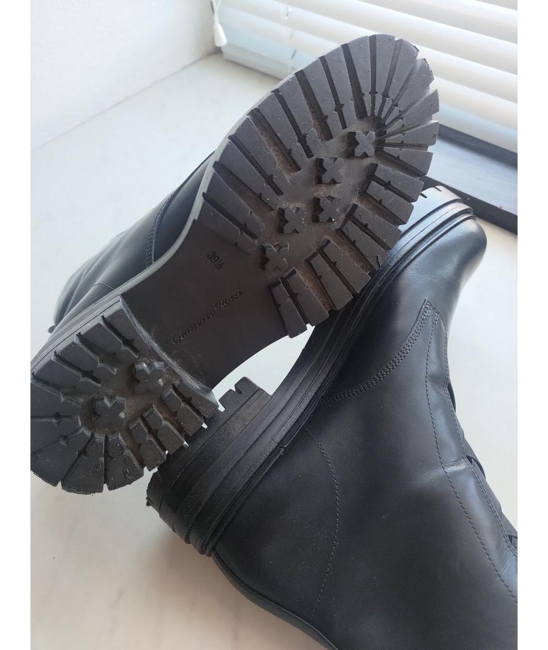 GIANVITO ROSSI Черные кожаные ботинки, фото 5