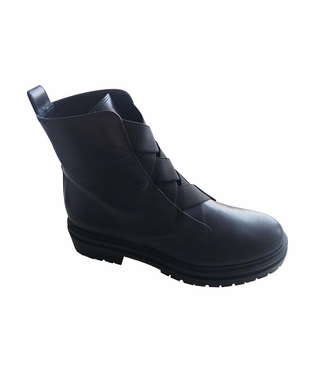 GIANVITO ROSSI Черные кожаные ботинки, фото 1