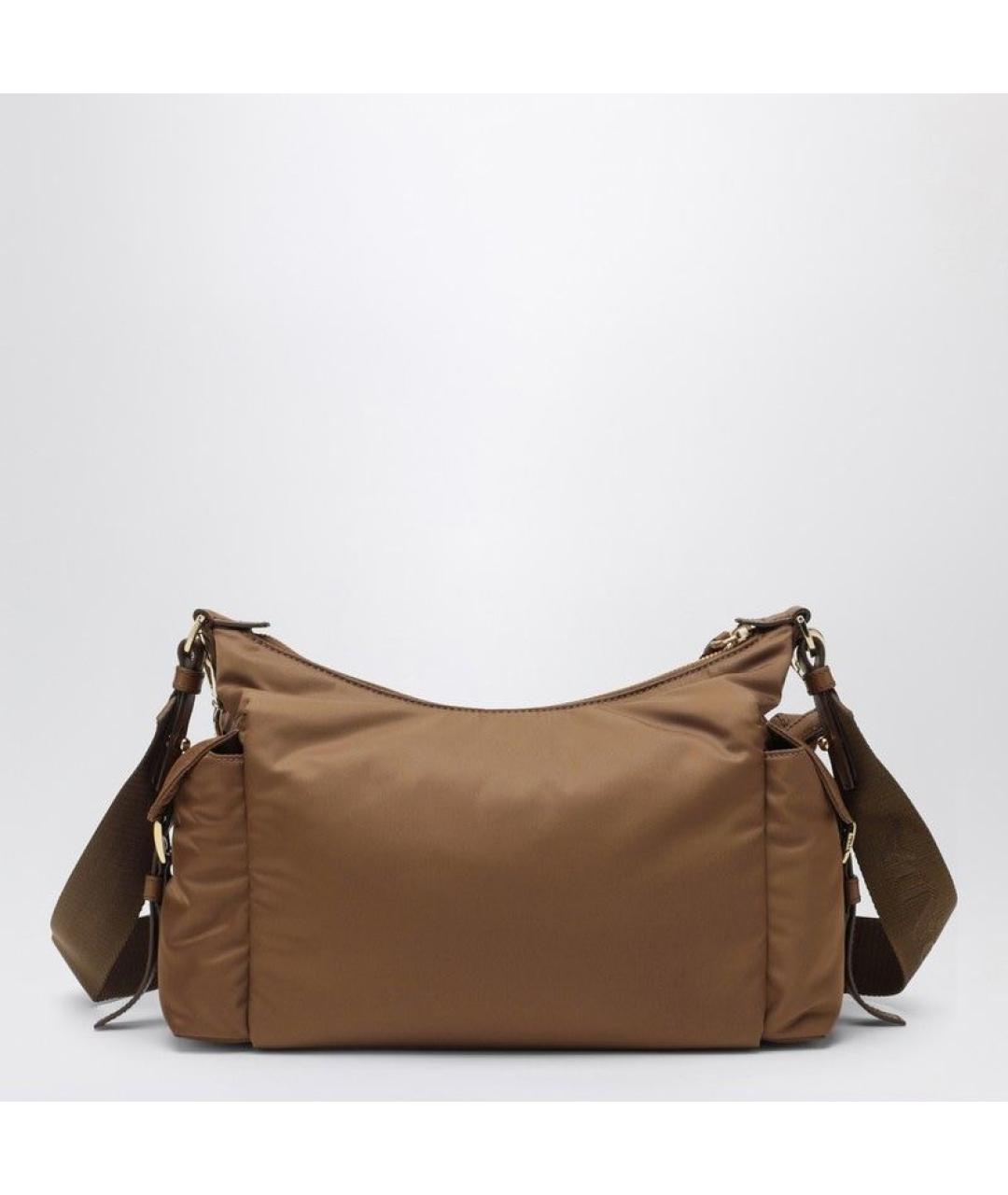 PRADA Коричневая синтетическая сумка через плечо, фото 2