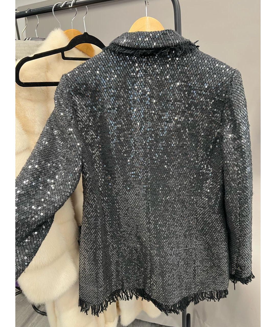 MSGM Черный хлопковый жакет/пиджак, фото 5