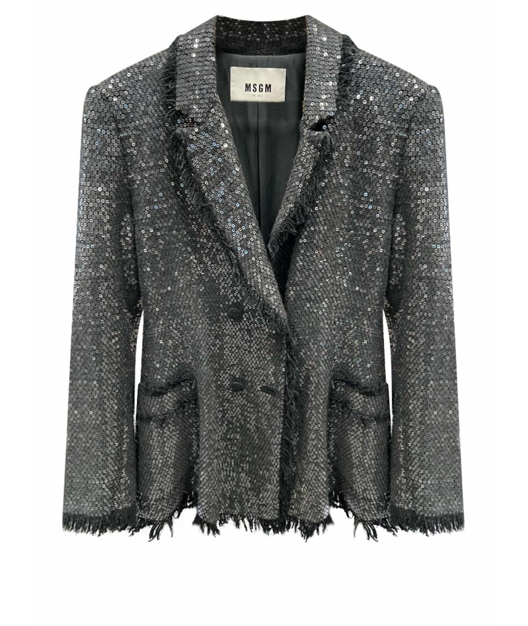MSGM Черный хлопковый жакет/пиджак, фото 1