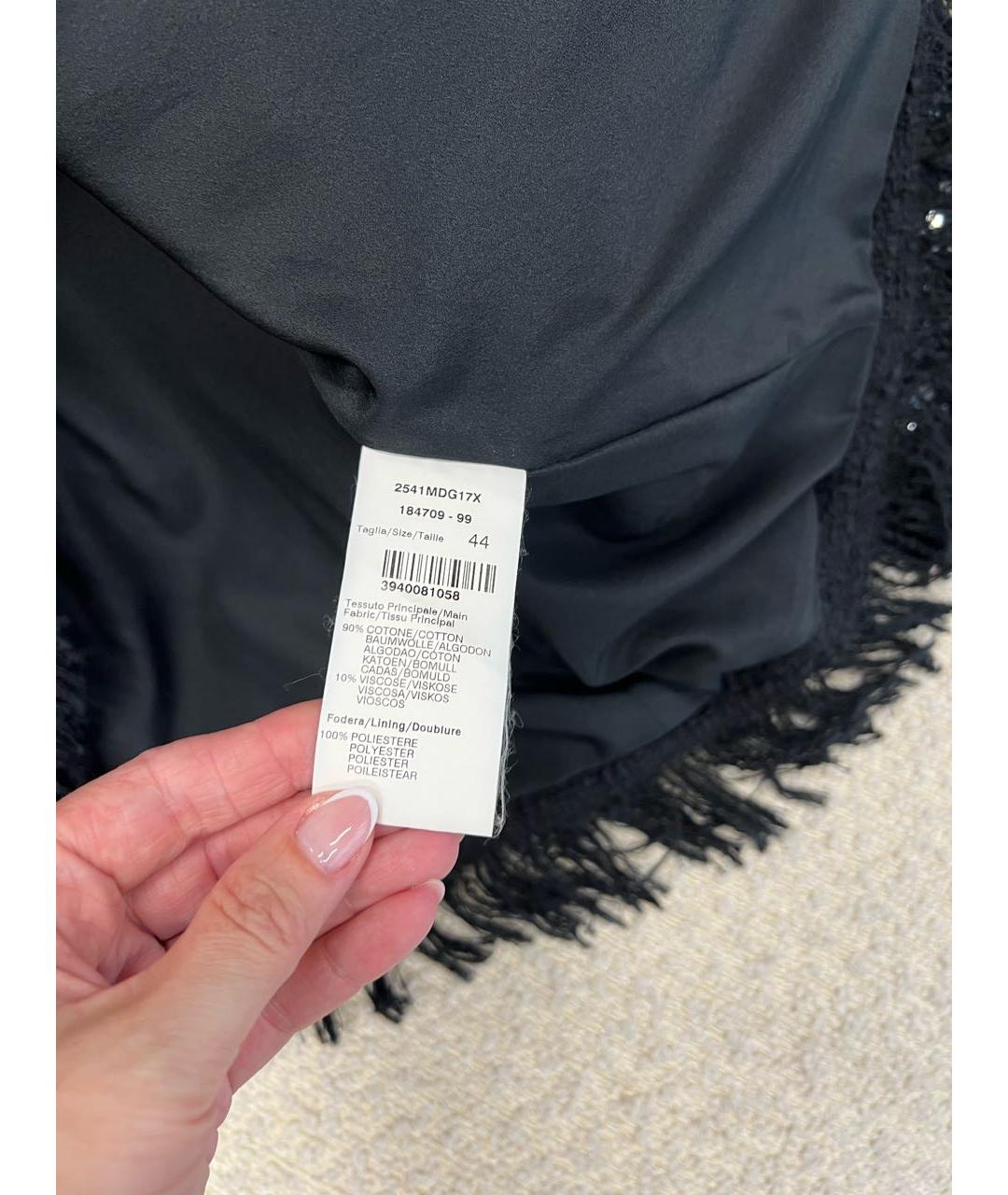 MSGM Черный хлопковый жакет/пиджак, фото 4