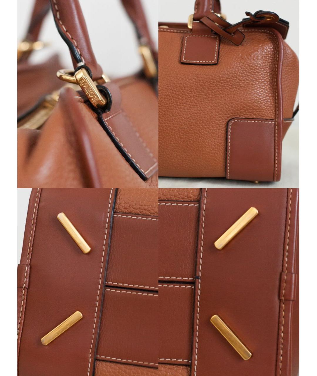 LOEWE Коричневая кожаная сумка через плечо, фото 7