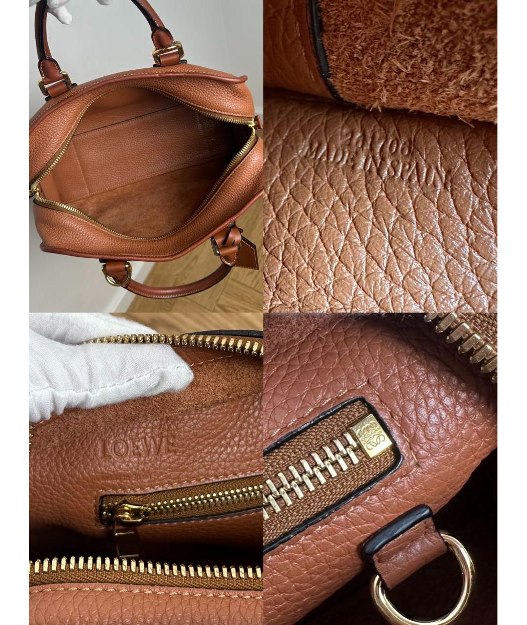 LOEWE Коричневая кожаная сумка через плечо, фото 8