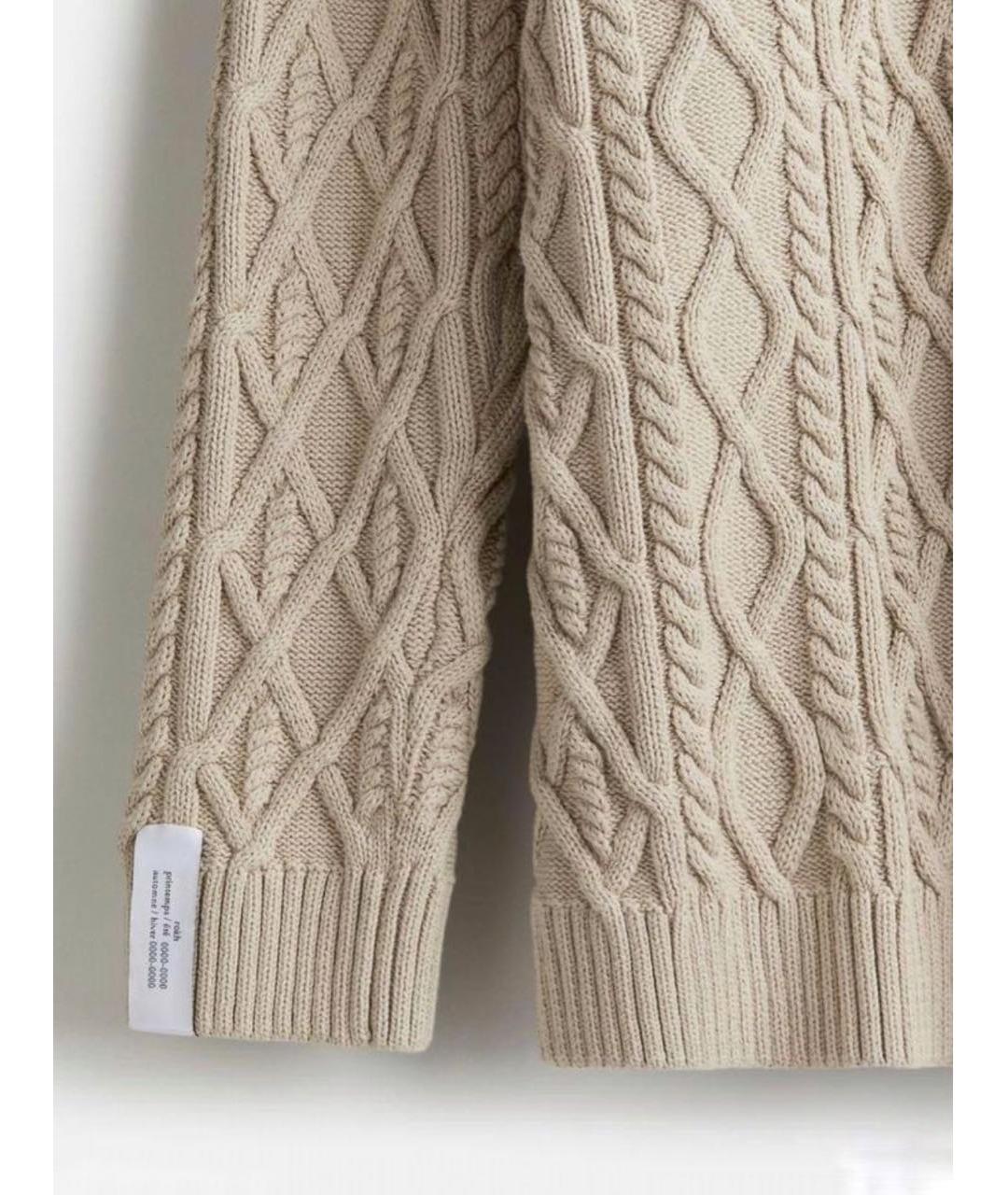 ROKH Бежевый хлопковый джемпер / свитер, фото 3